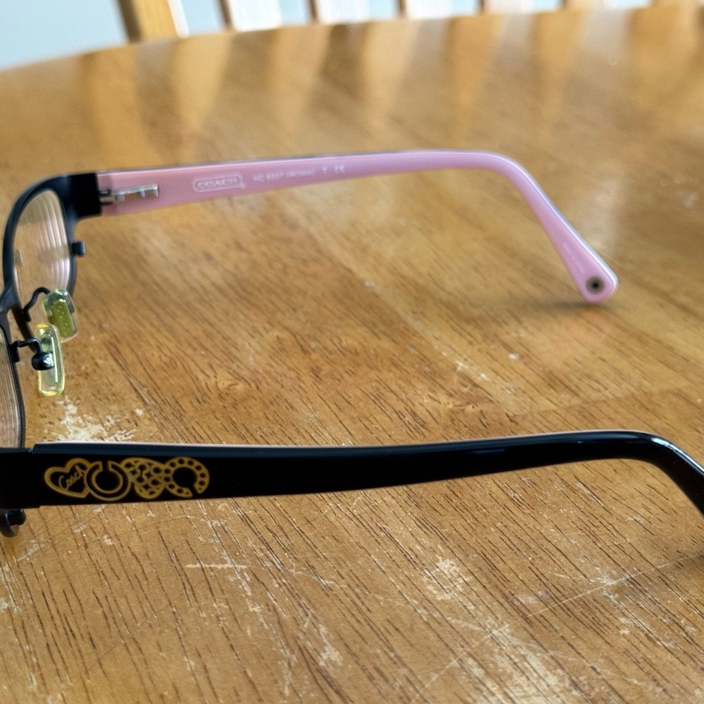 Coach Black and Pink Glasses FRAMES & CASE - Picture 6 of 8